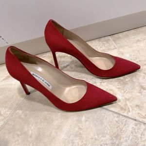 Manalo Blahnik red suede heels 39.5